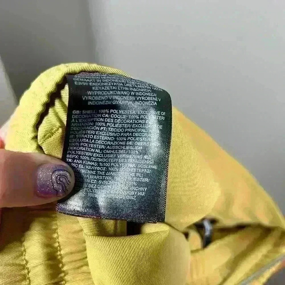 NORTH FACE Pants Tan Beige Khaki Hiking Joggers High Waist Relaxed Women Large - Picture 11 of 11